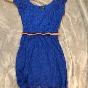 Blue lace dress with belt from JCPenney‘s!